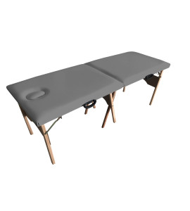 Maca de Madeira Portátil Com Orifício Estofado Cinza MT-02CZ - Best Pro